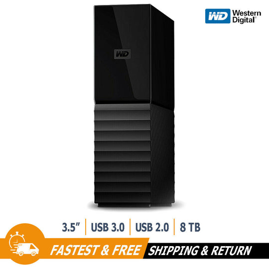 WD My Book 3.5" 3TB Desktop External Hard Drive USB 3.0 HDD for PC WDBBGB0030HBK