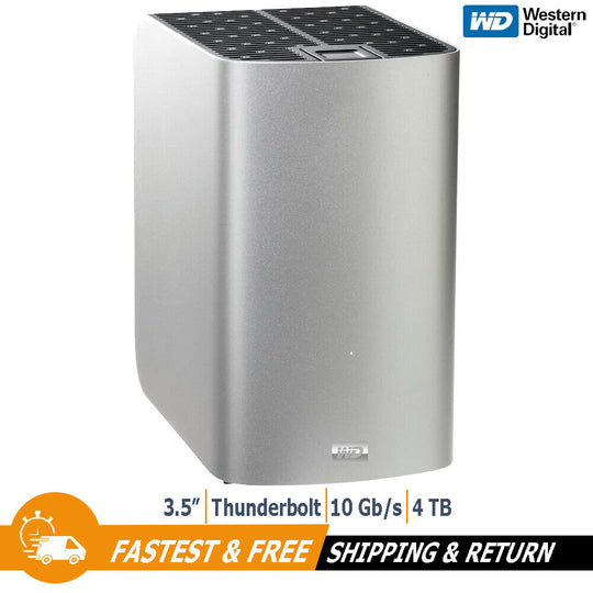 WD My Book 4TB RAID Thunderbolt Duo Dual-Drive External Hard Drive WDBUSK0040JSL