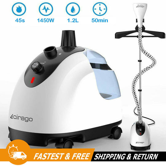 Cirago Professional Heavy Duty Hanging Clothes Steamer 1.2L (50Z) 50min RLS-609C