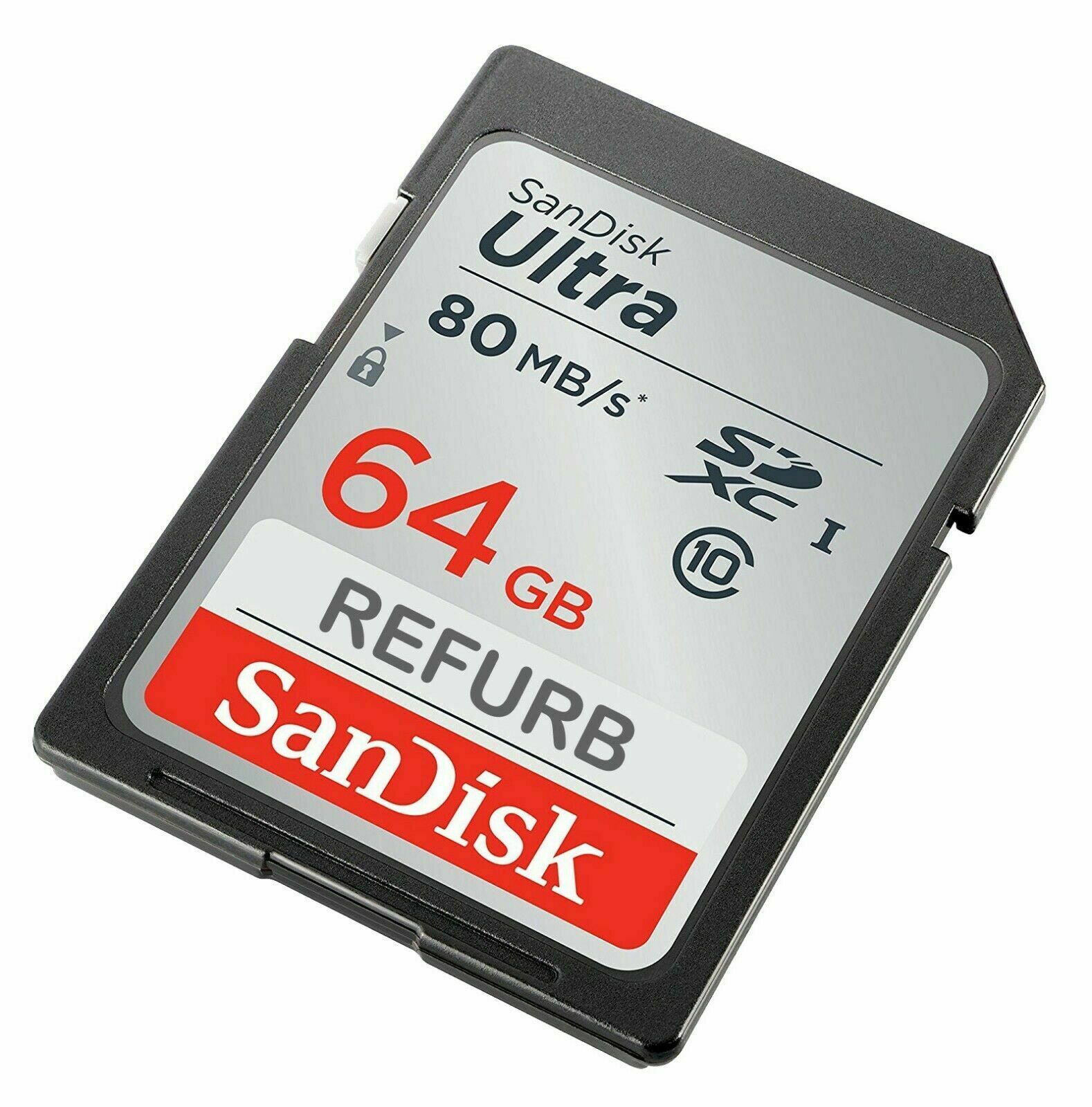 SanDisk 64GB Ultra Class 10 UHS-I SD 80MBs SDHC / SDXC Memorycard (Re-certified)