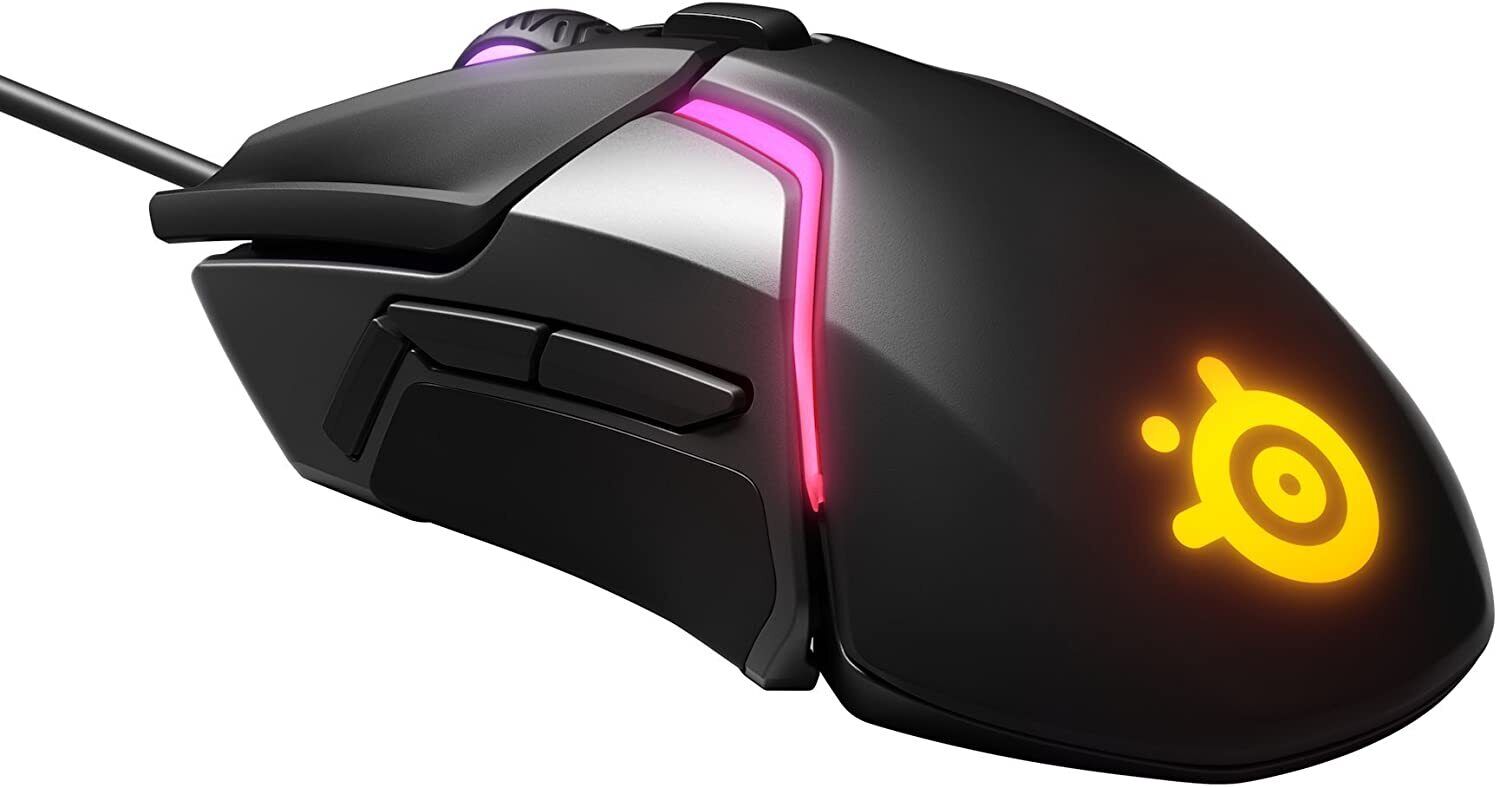 SteelSeries Rival 600 Dual Optical Sensor 7 Button RGB Wired Gaming Mouse, Black