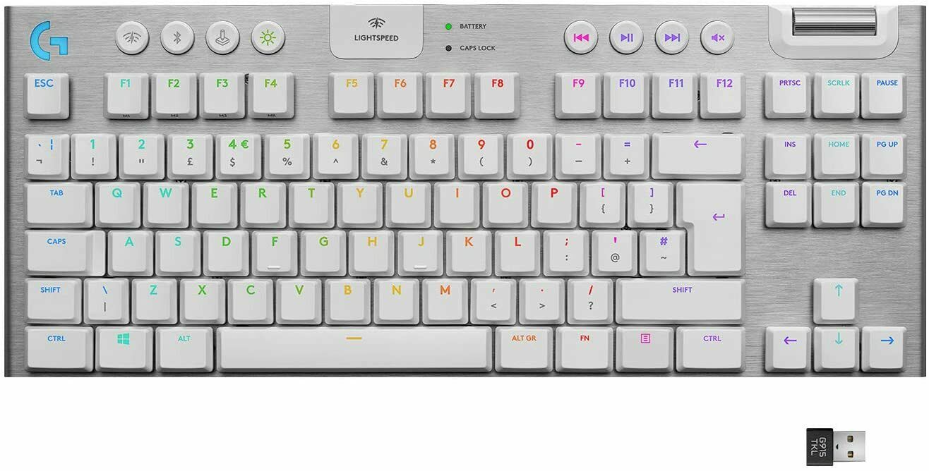 Logitech G915 TKL Lightspeed Mechanical Wireless RGB Gaming Keyboard, 920-009660