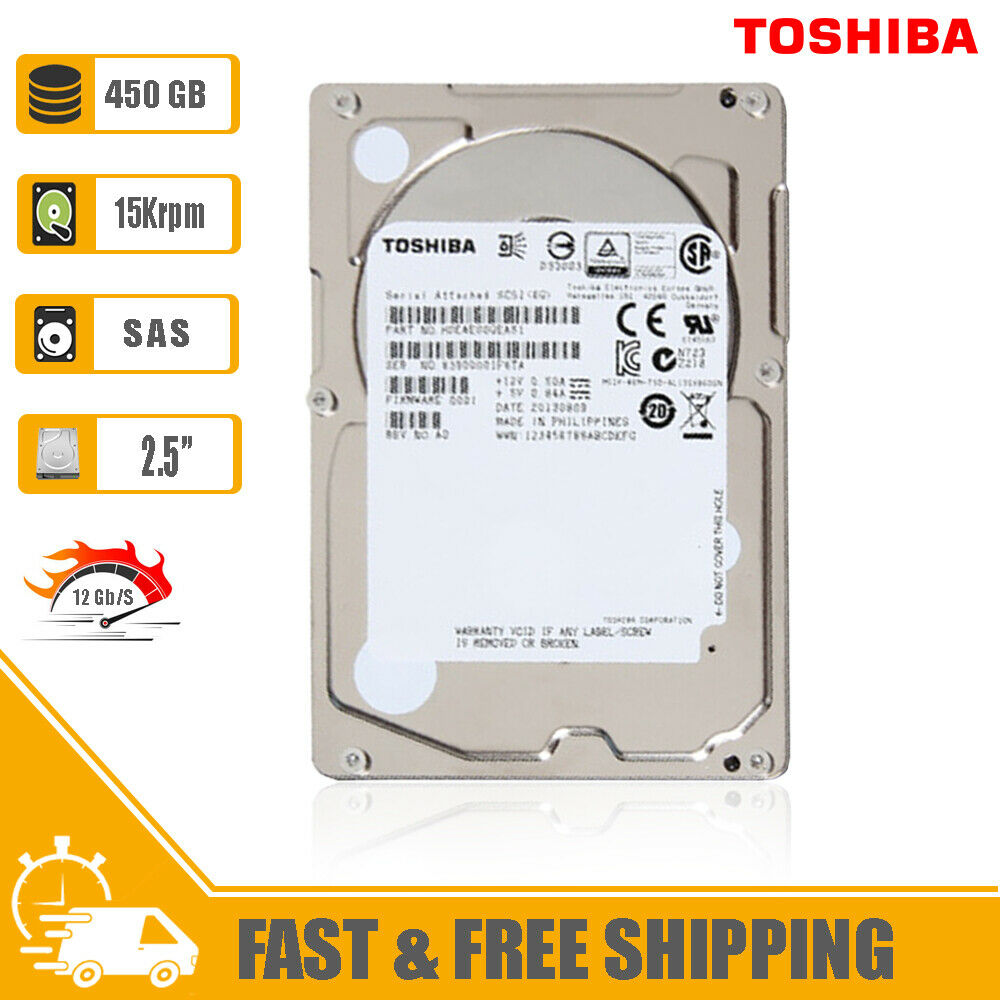 Toshiba (SAS) 2.5" Internal HD 450GB 15Krpm 128MB HDEAG01GEA51 AL13SXB45EN