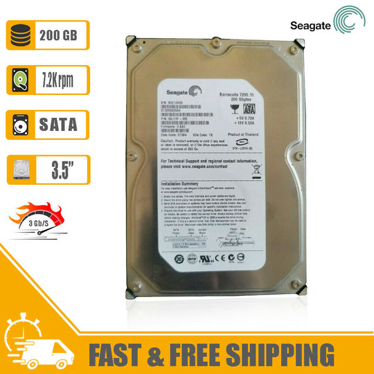 Seagate Barracuda (SATA) 3.5" PC Internal HD 200GB 7200rpm 8MB ST3200820AS