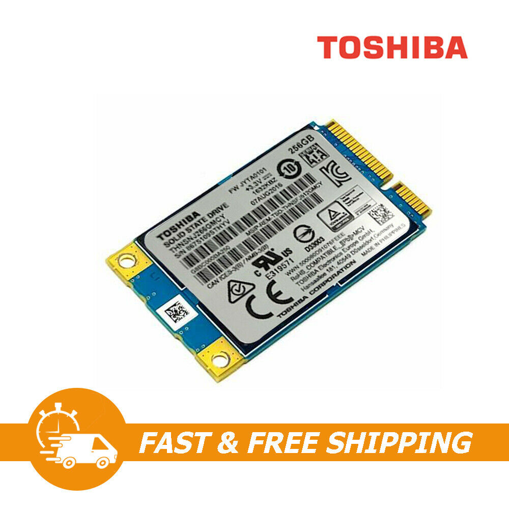 Toshiba Internal Hard Drive SSD 1.8-inch 256GB mSATA 6Gb/s 3.3V THNSNJ256GMCY