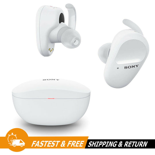 Sony WF-SP800N Truly Wireless Sports In-Ear Noise Canceling Headphones, White