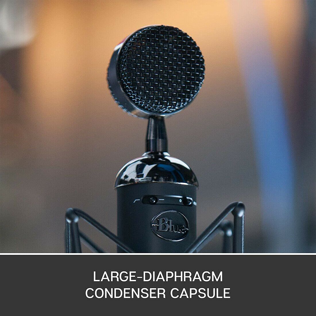 Blue Microphone Blackout Spark SL XLR Wired Cardioid Condenser Studio Mic, Black