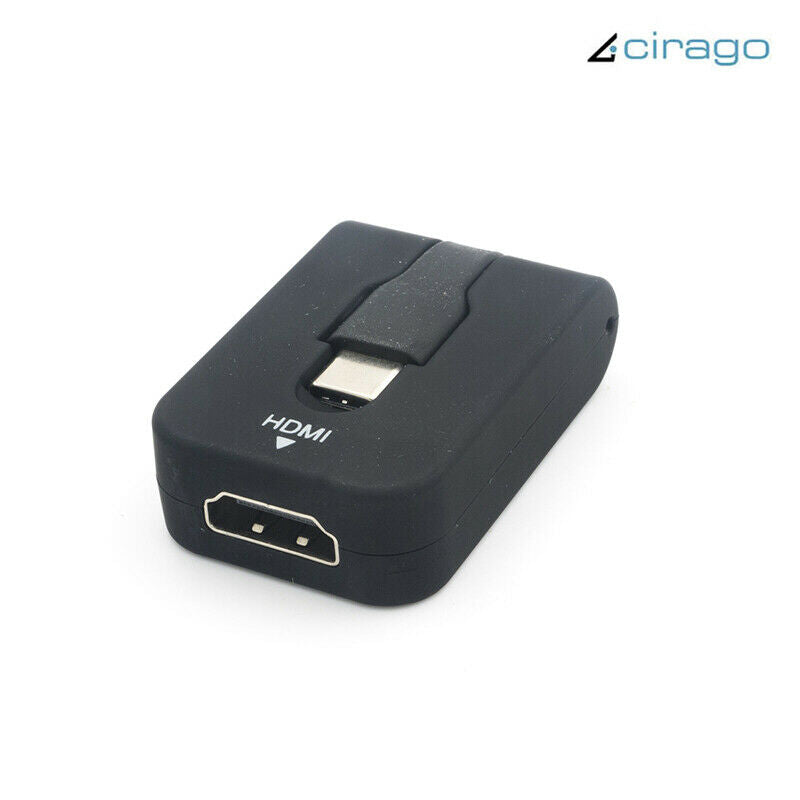 Cirago USB-C To HDMI Female 4K Video USB 3.1 Cable Adapter Converter for HDTV