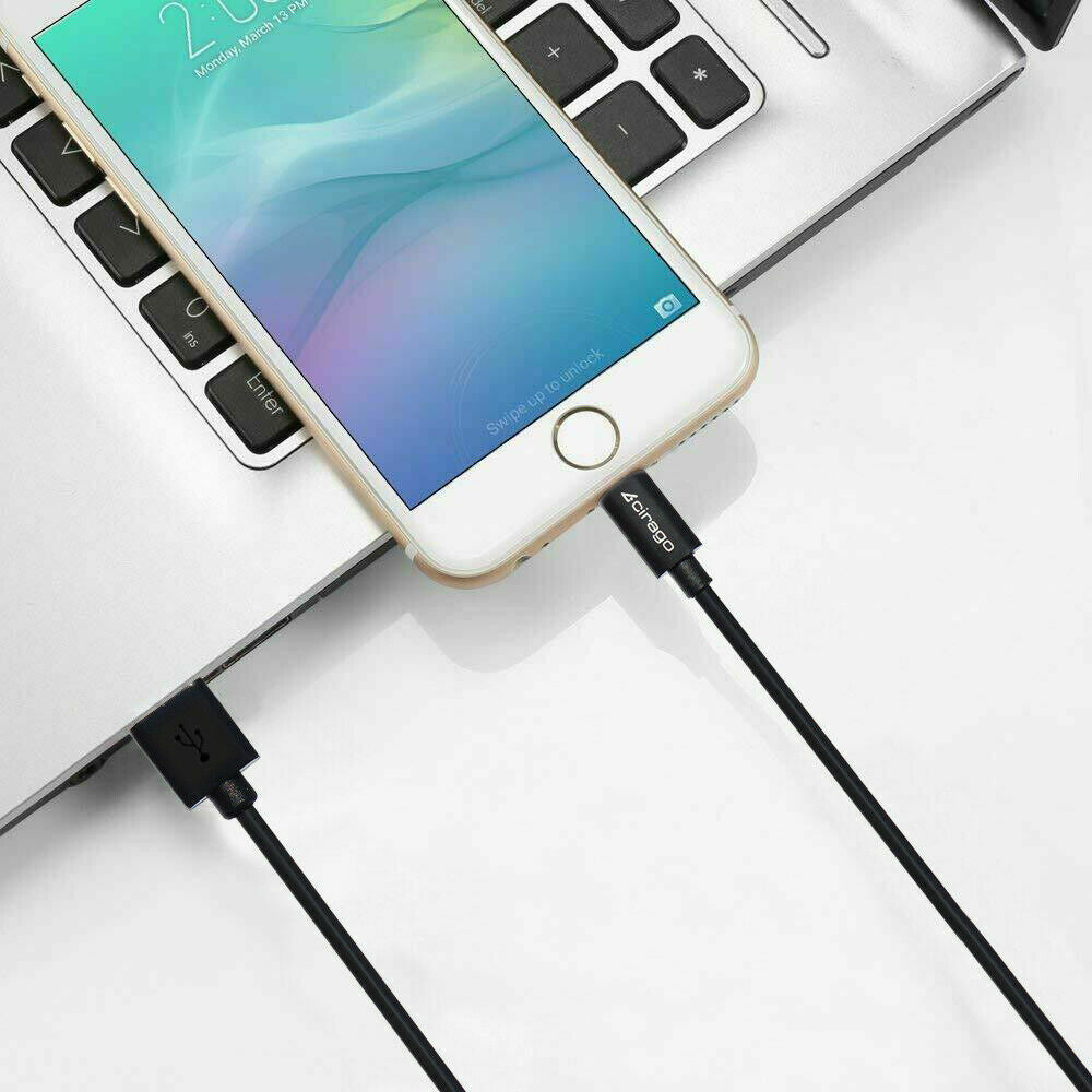 Cirago MFi Certified Lightning to USB Sync / Charging Data Cable Cord for Apple