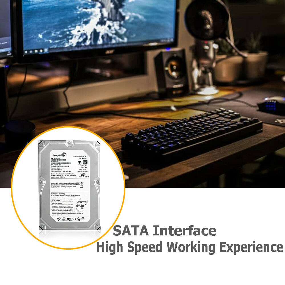 Seagate (SATA) Barracuda 3.5" Internal HD 200GB 7200RPM for PC ST3200827AS