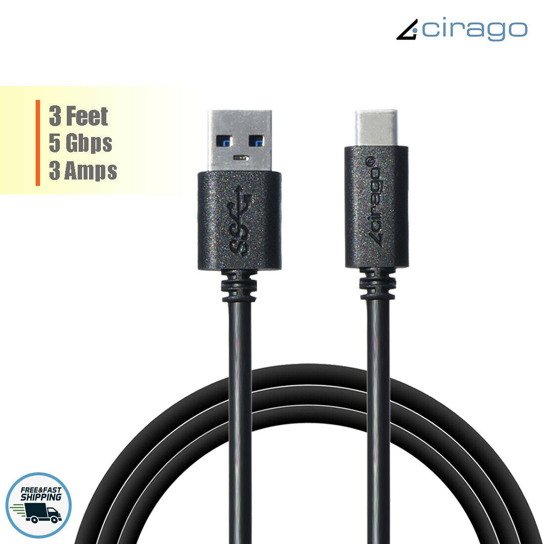 3ft USB to USB Sync / Charging Cable Charger Cord for Android Smartphone 5Gb/s