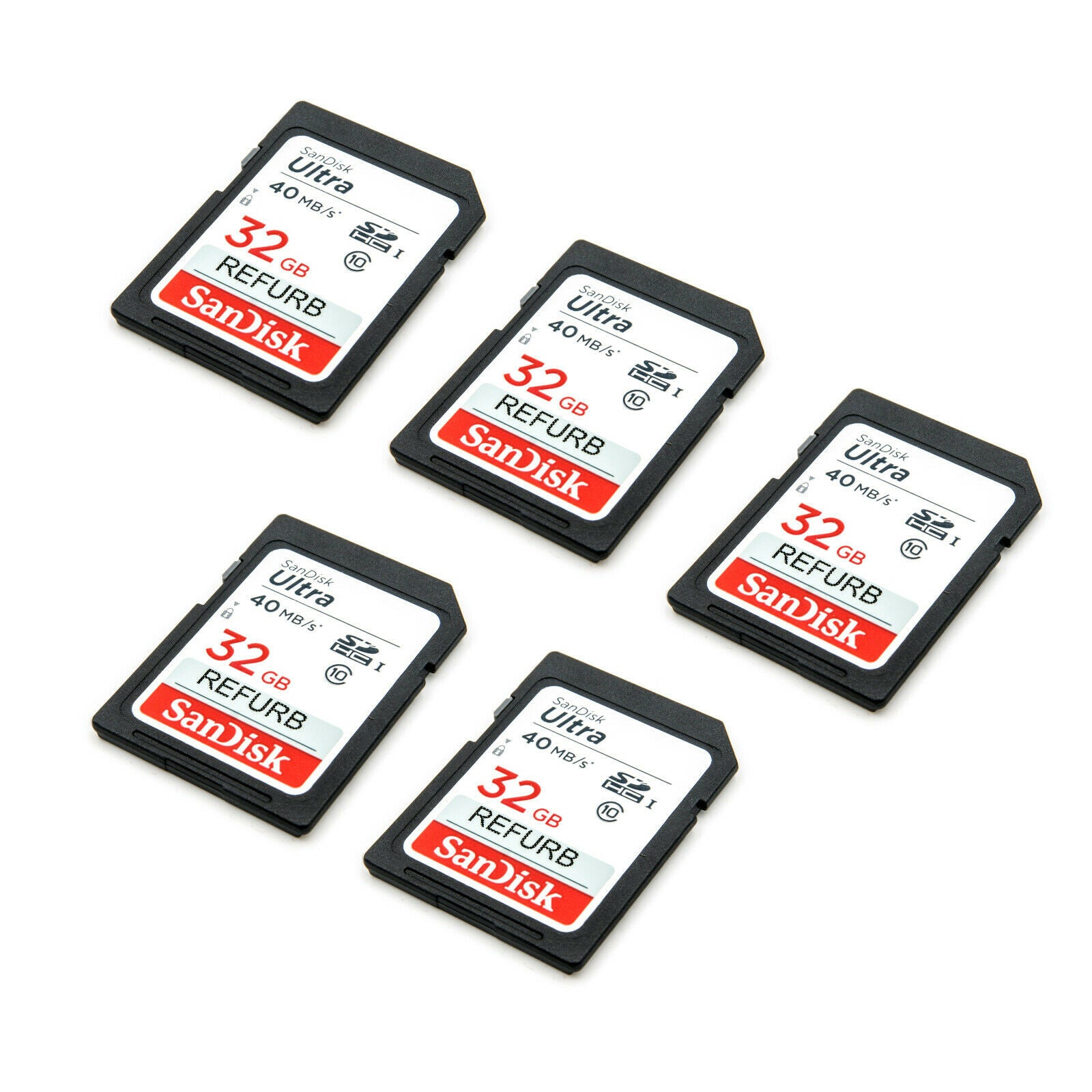 SanDisk 32GB Ultra Plus 10 UHS-I SD 80MBs SDHC/SDXC Memory Card (Re-certified)