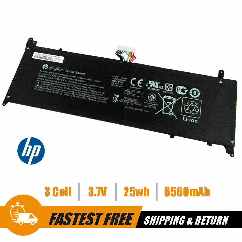 HP Envy X2 DW02XL 11-G003TU Li-ion Laptop Battery 6560mAh 3Cell 25Wh, 694501-001