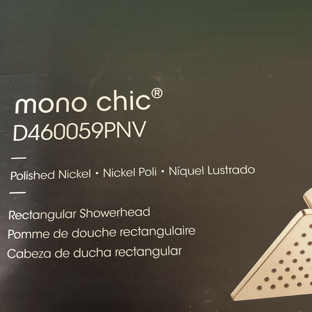 Danze Mono Chic 2.0GPM 7.6L/min Rainfall Shower Head D460059PNV, Polished Nickel