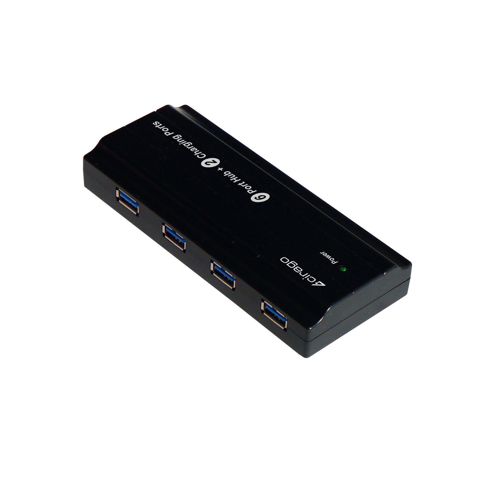 Cirago USB 3.0 SuperSpeed 6 Port Hub & Additional 2 Charging Ports Power Adapter