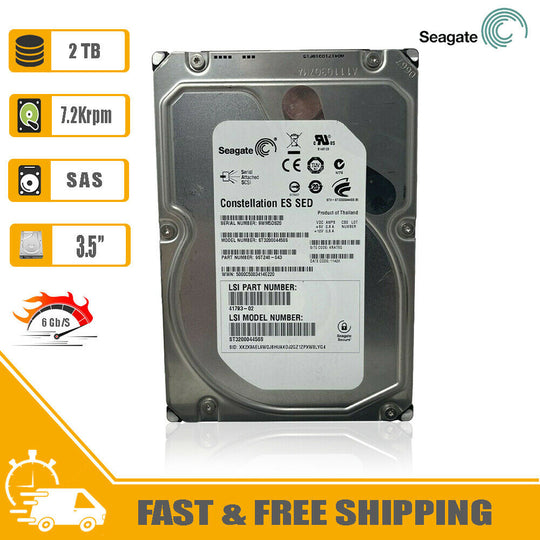 Seagate Constellation (SAS) ES 3.5" Internal Hard Drive 2TB 7.2K ST32000445SS