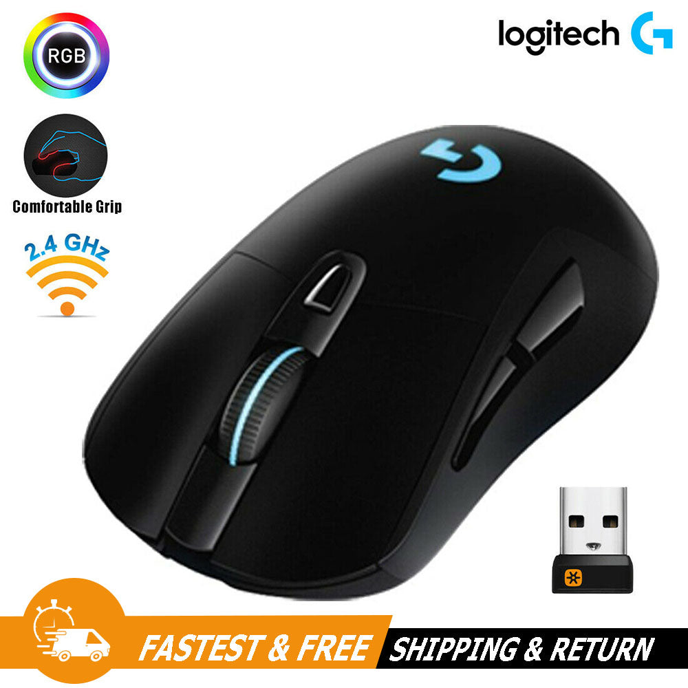 Logitech G703 HERO Lightspeed RGB Wireless Optical Gaming Mouse 910-005638 Black
