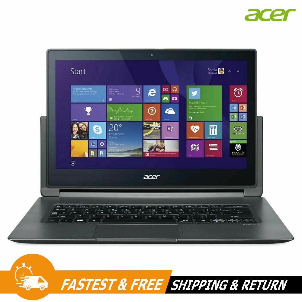 Acer Aspire 13" Touchscreen Notebook Laptop Core i5-5200U 2.20GHz 8GB RAM 256GB