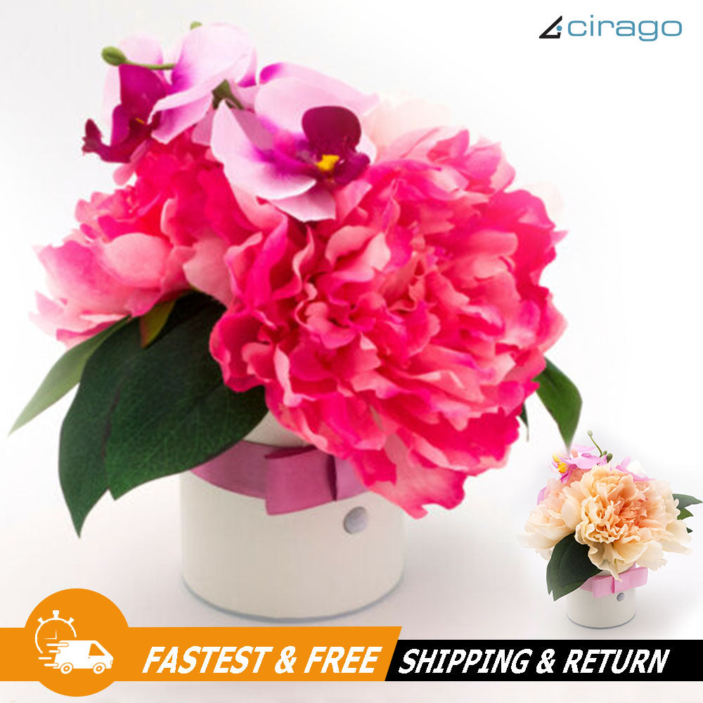 Cirago Romantic Peony Flower Bouquet Table Lamp Motion Sensor Night Light