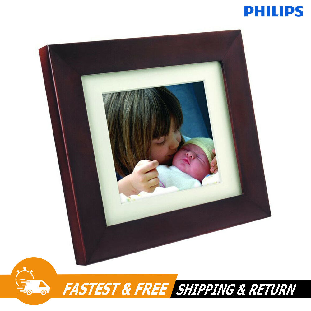 Philips 10.4" Digital Home Essential Photo Frame LCD Panel Wood Frame 800 x 600P