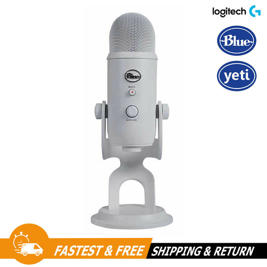 Blue Yeti Professional Multi-Pattern USB Condenser Microphone 988-000104, White